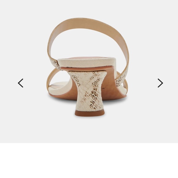 Dolce Vita BERTIE kitten heel sandal - Size 9. Color: Vanilla multi-leather. - Picture 6 of 8